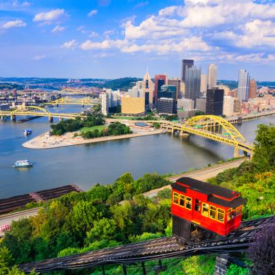 Aerial view of Pittsburgh, Pennsylvania, USA
